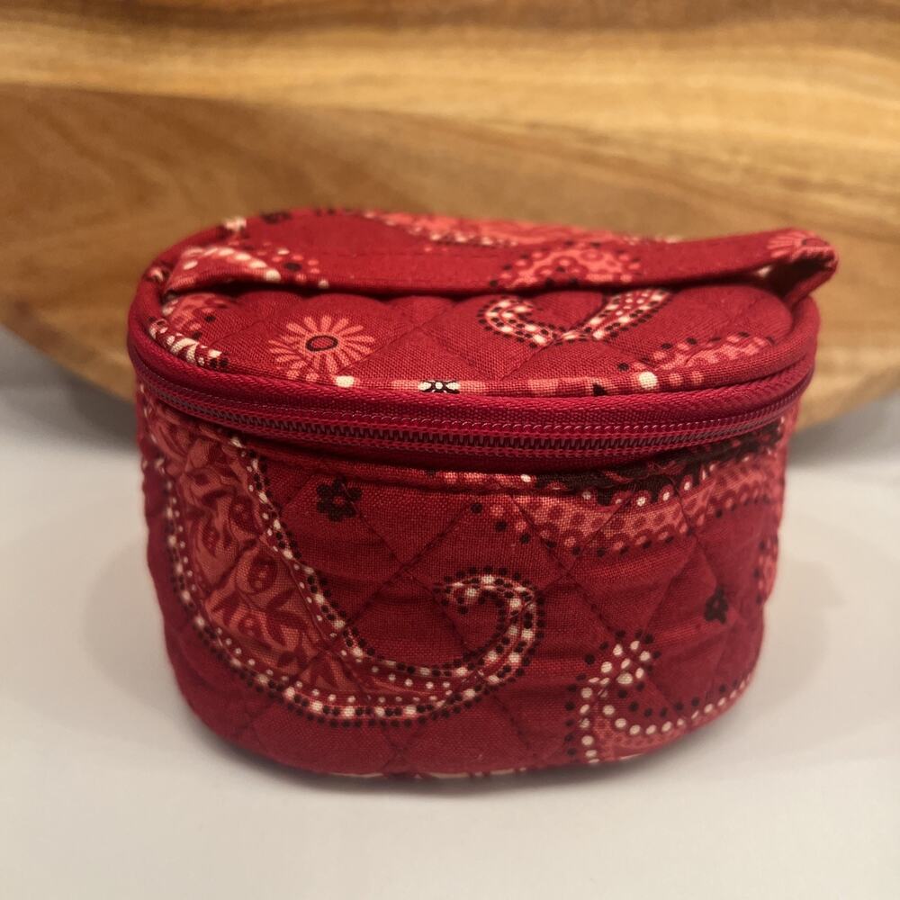 Vera Bradley Essential Mini Cosmetic Case in the "Manor Paisley Rust" Retired